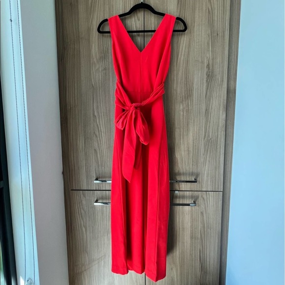 J. Crew Pants - J Crew Bright Cerise Red Wrap-Tie Everyday Crepe Palazzo Romper Jumpsuit